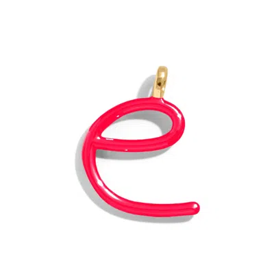 Baublebar Custom Cherry Red Enamel Script Letter Charm In Pink
