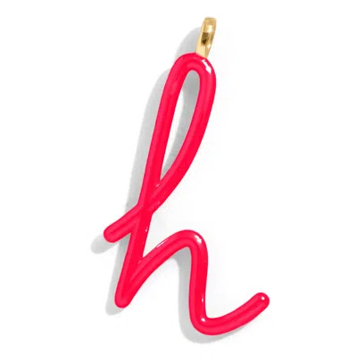 Baublebar Custom Cherry Red Enamel Script Letter Charm In Pink