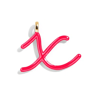 Baublebar Custom Cherry Red Enamel Script Letter Charm In Pink