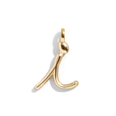 Baublebar Custom Gold Enamel Script Letter Charm