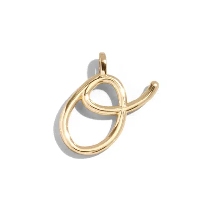 Baublebar Custom Gold Enamel Script Letter Charm