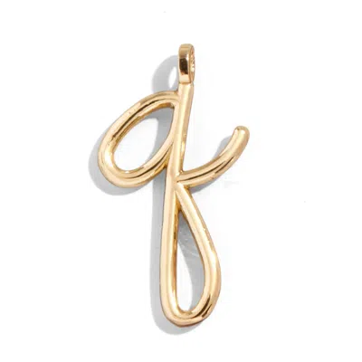 Baublebar Custom Gold Enamel Script Letter Charm