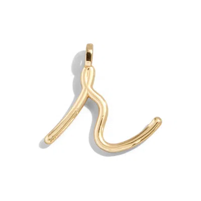 Baublebar Custom Gold Enamel Script Letter Charm