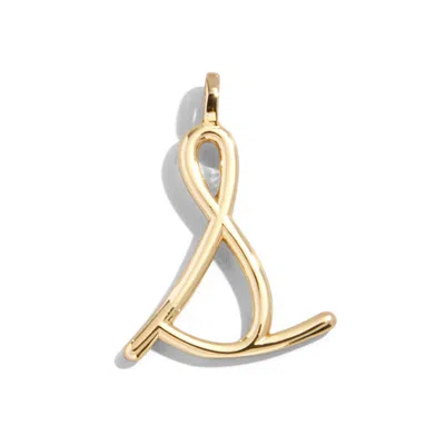 Baublebar Custom Gold Enamel Script Letter Charm