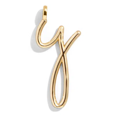 Baublebar Custom Gold Enamel Script Letter Charm