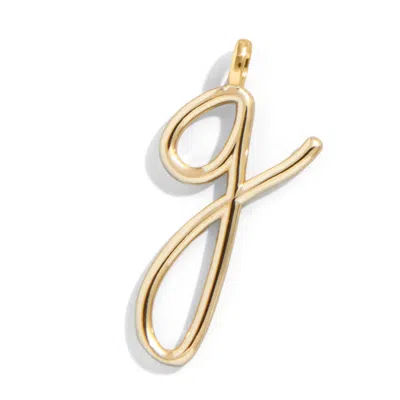 Baublebar Custom Gold Enamel Script Letter Charm In Neutral