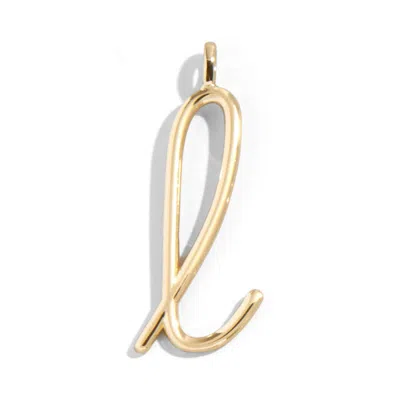 Baublebar Custom Gold Enamel Script Letter Charm In Neutral
