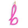 Baublebar Custom Hot Pink Enamel Script Letter Charm In Pink