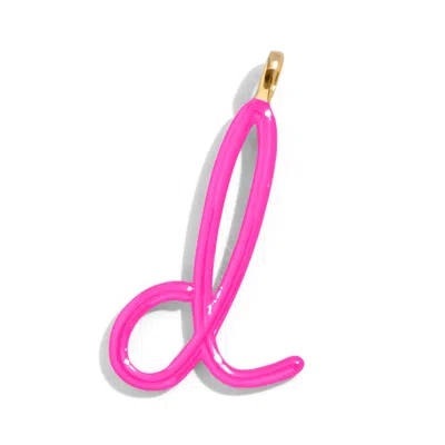 Baublebar Custom Hot Pink Enamel Script Letter Charm