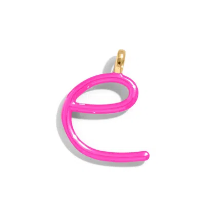 Baublebar Custom Hot Pink Enamel Script Letter Charm
