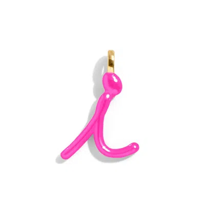 Baublebar Custom Hot Pink Enamel Script Letter Charm