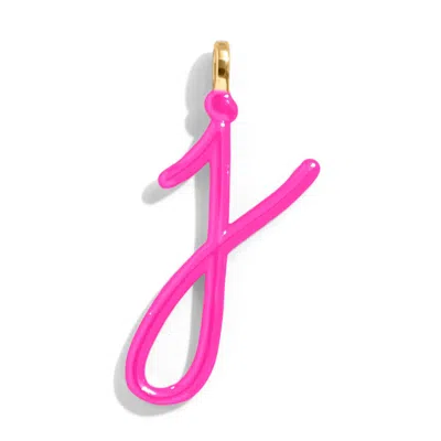 Baublebar Custom Hot Pink Enamel Script Letter Charm