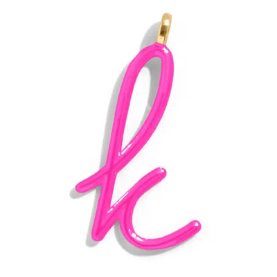 Baublebar Custom Hot Pink Enamel Script Letter Charm