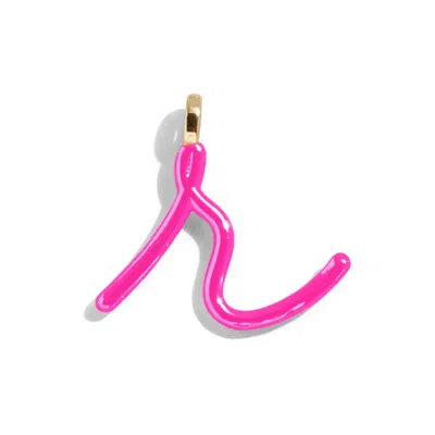 Baublebar Custom Hot Pink Enamel Script Letter Charm