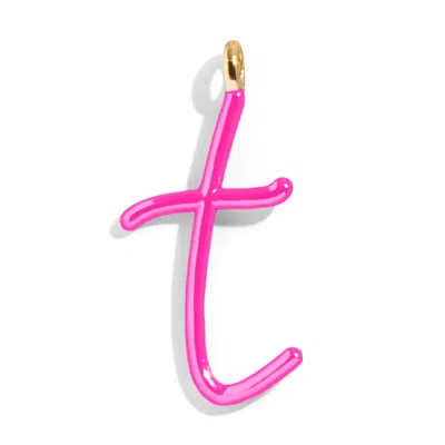 Baublebar Custom Hot Pink Enamel Script Letter Charm