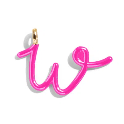Baublebar Custom Hot Pink Enamel Script Letter Charm