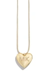 Baublebar Custom Initial Enamel Heart Pendant In Gold