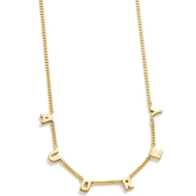 Baublebar Custom Letter Charm Necklace In Gold