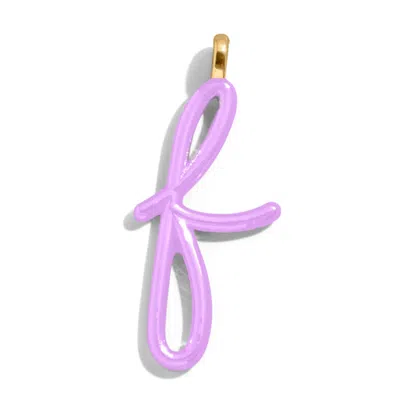 Baublebar Custom Lilac Enamel Script Letter Charm In Burgundy