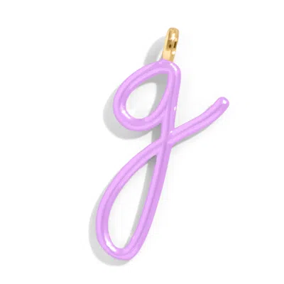 Baublebar Custom Lilac Enamel Script Letter Charm In Burgundy