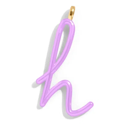 Baublebar Custom Lilac Enamel Script Letter Charm In Burgundy