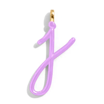 Baublebar Custom Lilac Enamel Script Letter Charm In Burgundy