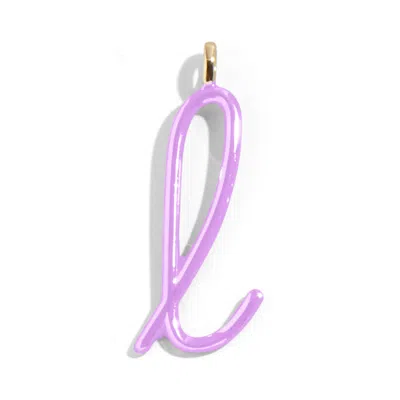 Baublebar Custom Lilac Enamel Script Letter Charm In Burgundy