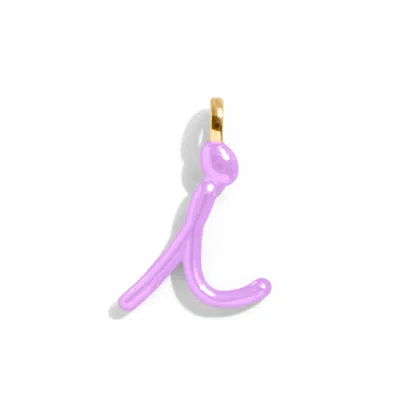 Baublebar Custom Lilac Enamel Script Letter Charm In Neutral