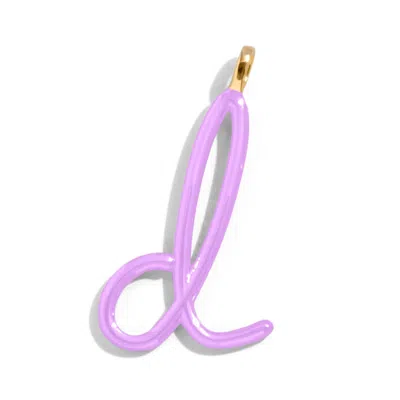Baublebar Custom Lilac Enamel Script Letter Charm In Purple