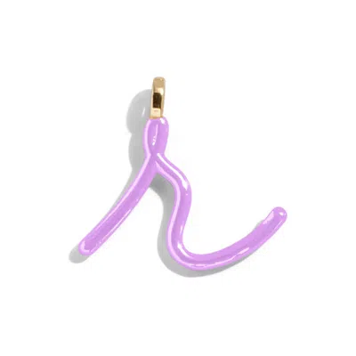 Baublebar Custom Lilac Enamel Script Letter Charm In Purple