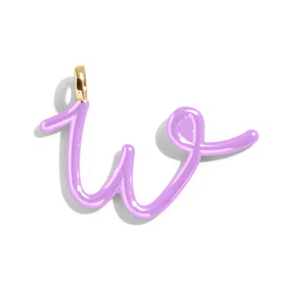 Baublebar Custom Lilac Enamel Script Letter Charm In Purple