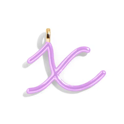 Baublebar Custom Lilac Enamel Script Letter Charm In Purple