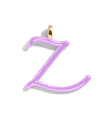 Baublebar Custom Lilac Enamel Script Letter Charm In Purple