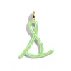 Baublebar Custom Matcha  Green Enamel Script Letter Charm In Green