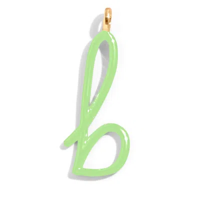 Baublebar Custom Matcha Green Enamel Script Letter Charm