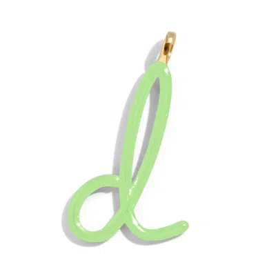 Baublebar Custom Matcha Green Enamel Script Letter Charm