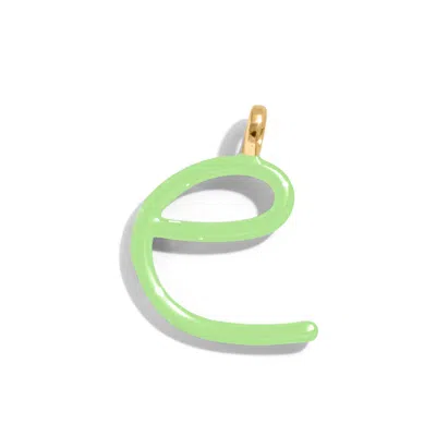 Baublebar Custom Matcha Green Enamel Script Letter Charm