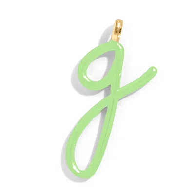 Baublebar Custom Matcha Green Enamel Script Letter Charm