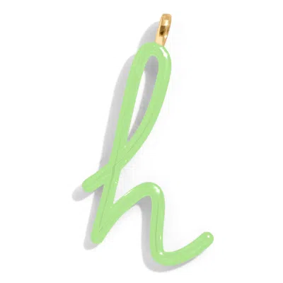 Baublebar Custom Matcha Green Enamel Script Letter Charm