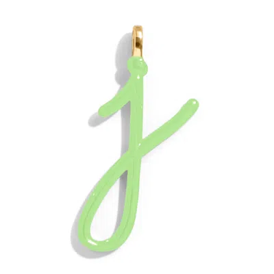 Baublebar Custom Matcha Green Enamel Script Letter Charm