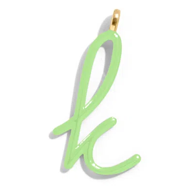 Baublebar Custom Matcha Green Enamel Script Letter Charm