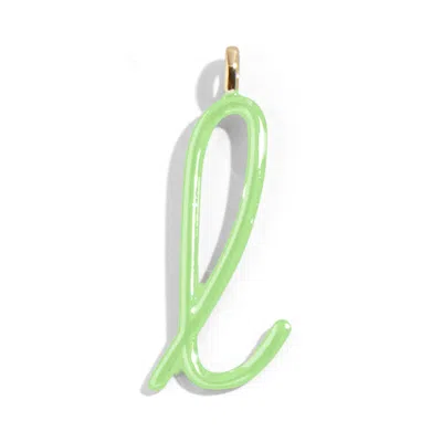Baublebar Custom Matcha Green Enamel Script Letter Charm