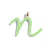 Baublebar Custom Matcha Green Enamel Script Letter Charm In Green
