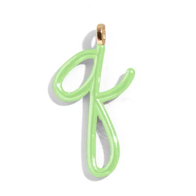 Baublebar Custom Matcha Green Enamel Script Letter Charm
