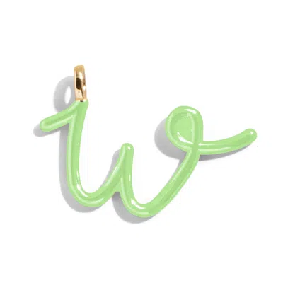 Baublebar Custom Matcha Green Enamel Script Letter Charm
