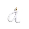 Baublebar Custom Pure White Enamel Script Letter Charm In White