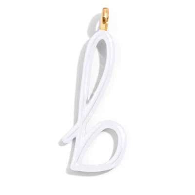 Baublebar Custom Pure White Enamel Script Letter Charm