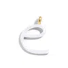 Baublebar Custom Pure White Enamel Script Letter Charm In White