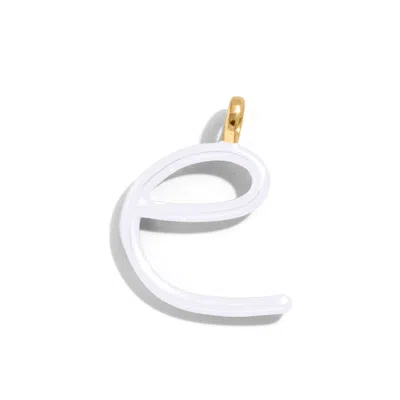 Baublebar Custom Pure White Enamel Script Letter Charm