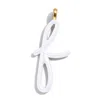 Baublebar Custom Pure White Enamel Script Letter Charm In White